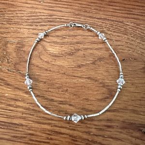 Sterling Silver Liquid Silver Ankle Bracelet